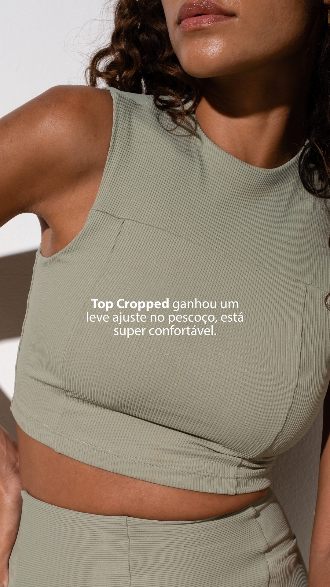 Top Cropped Ribb Caipirinha Splash
