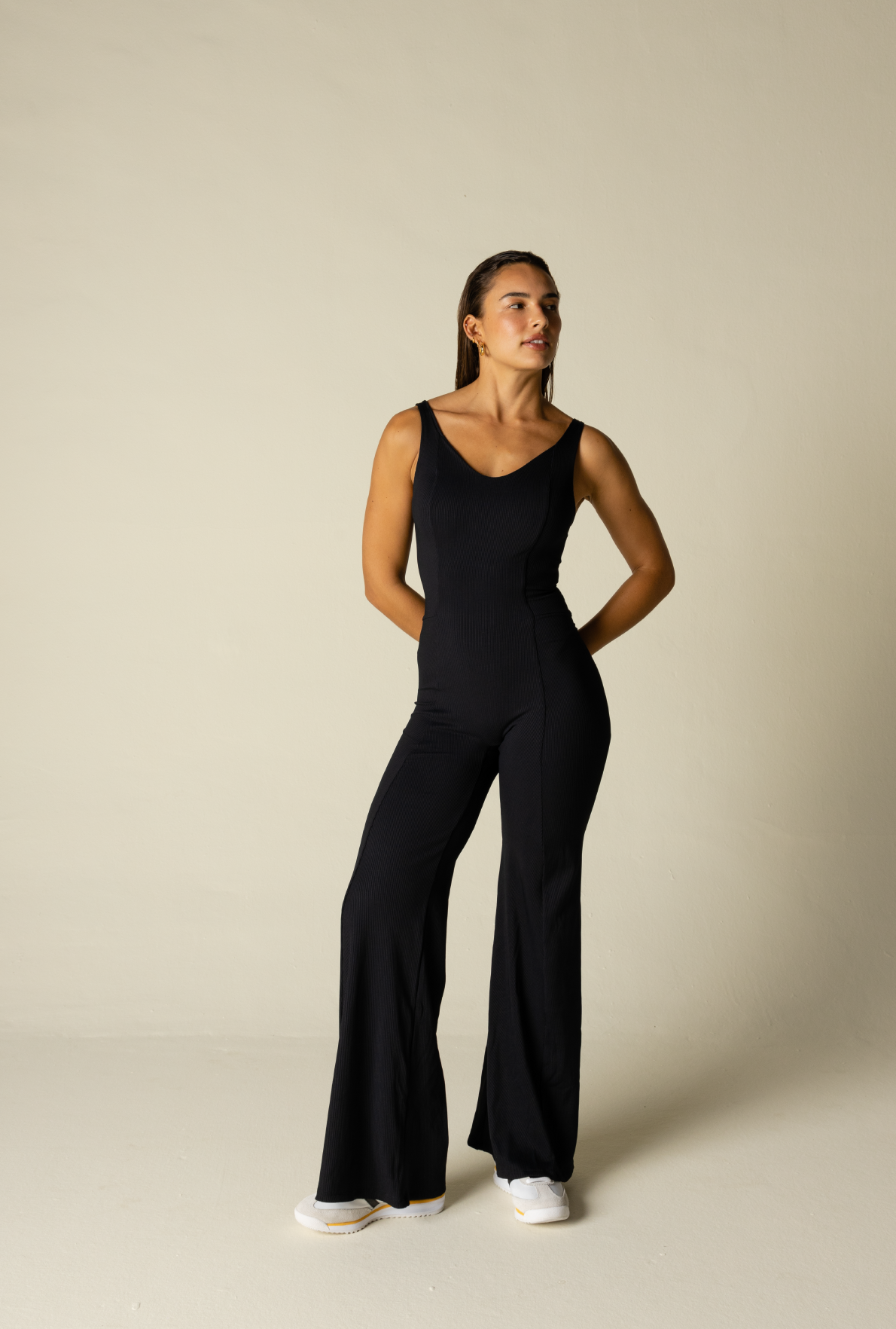 One Piece Ribb Black Velvet