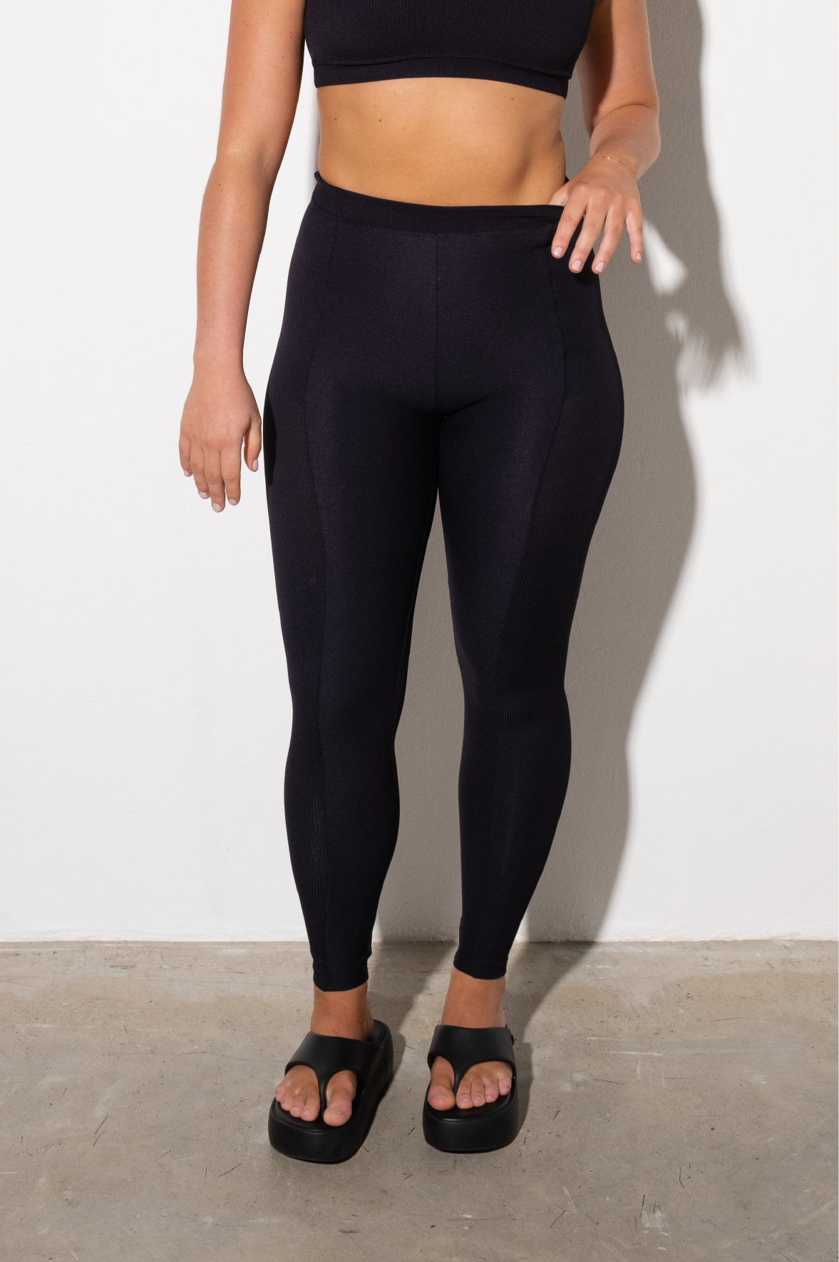 Legging Ribb Black Velvet