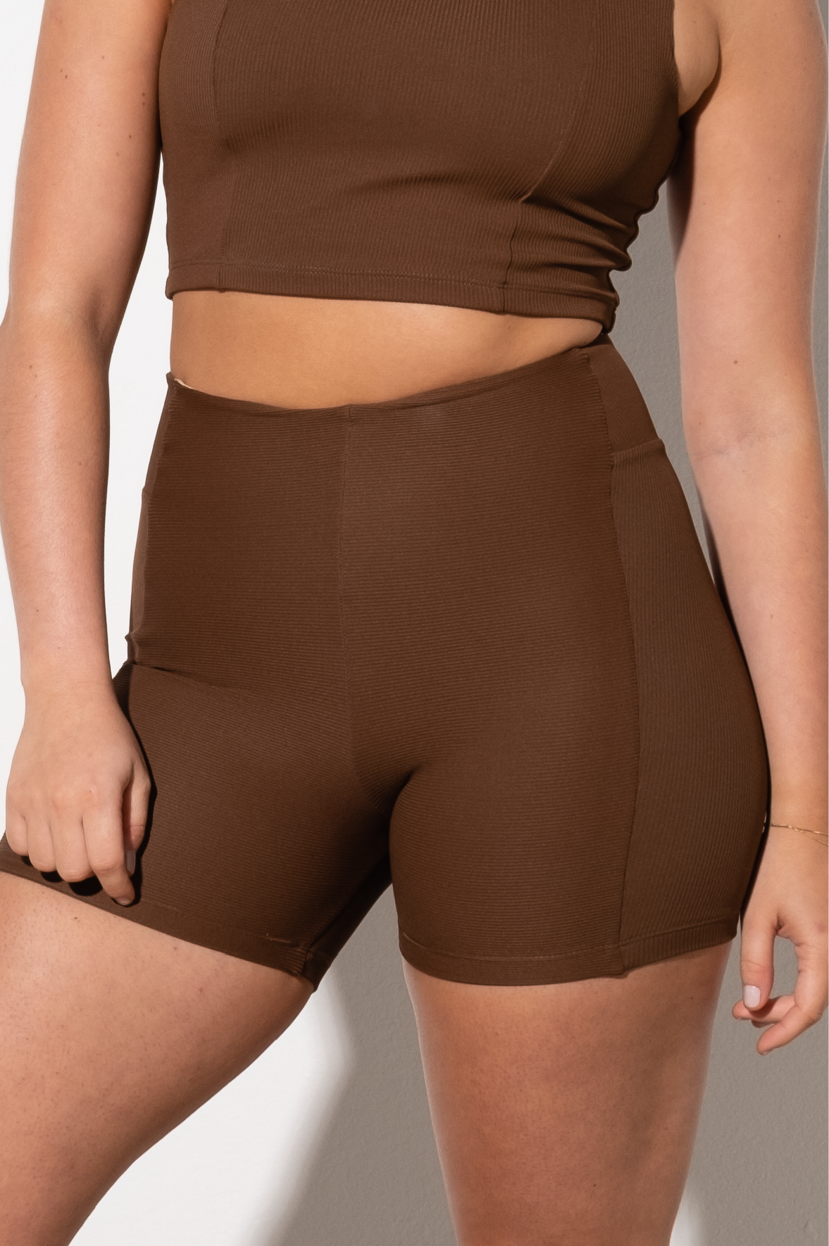 Shorts Ribb Marula Espresso
