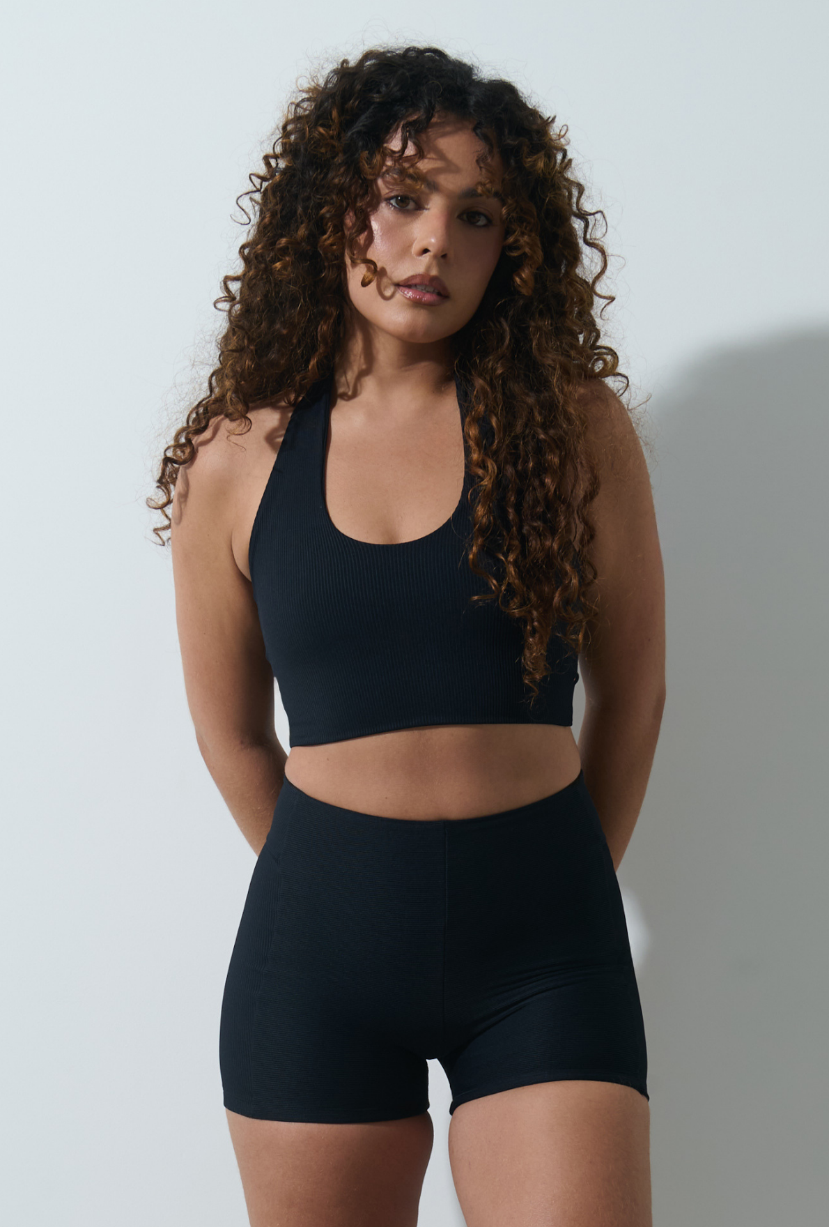 Cropped Frente Única Ribb Black Velvet