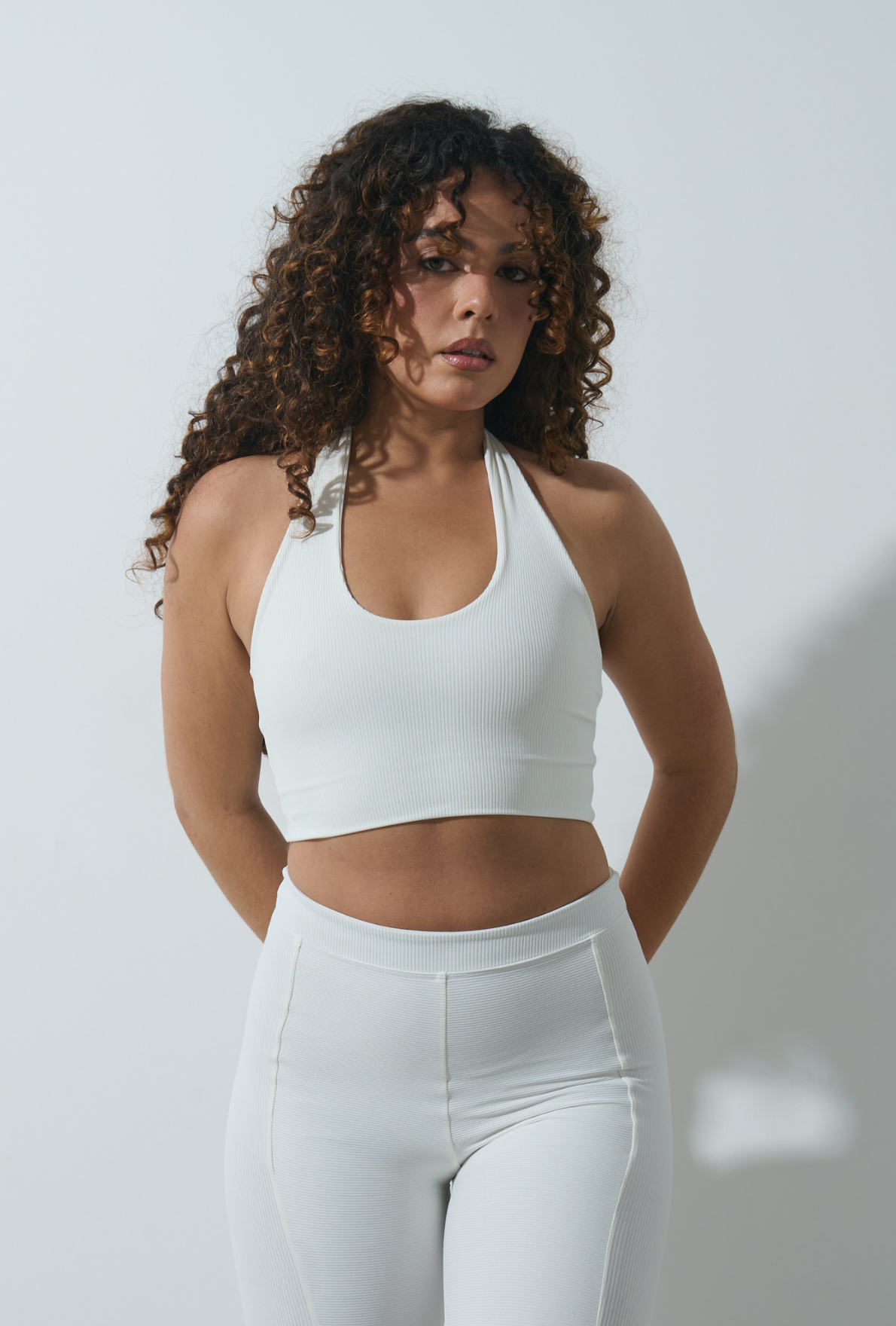 Cropped Frente Única Ribb Leite de Coco