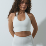 Cropped Frente Única Ribb Leite de Coco