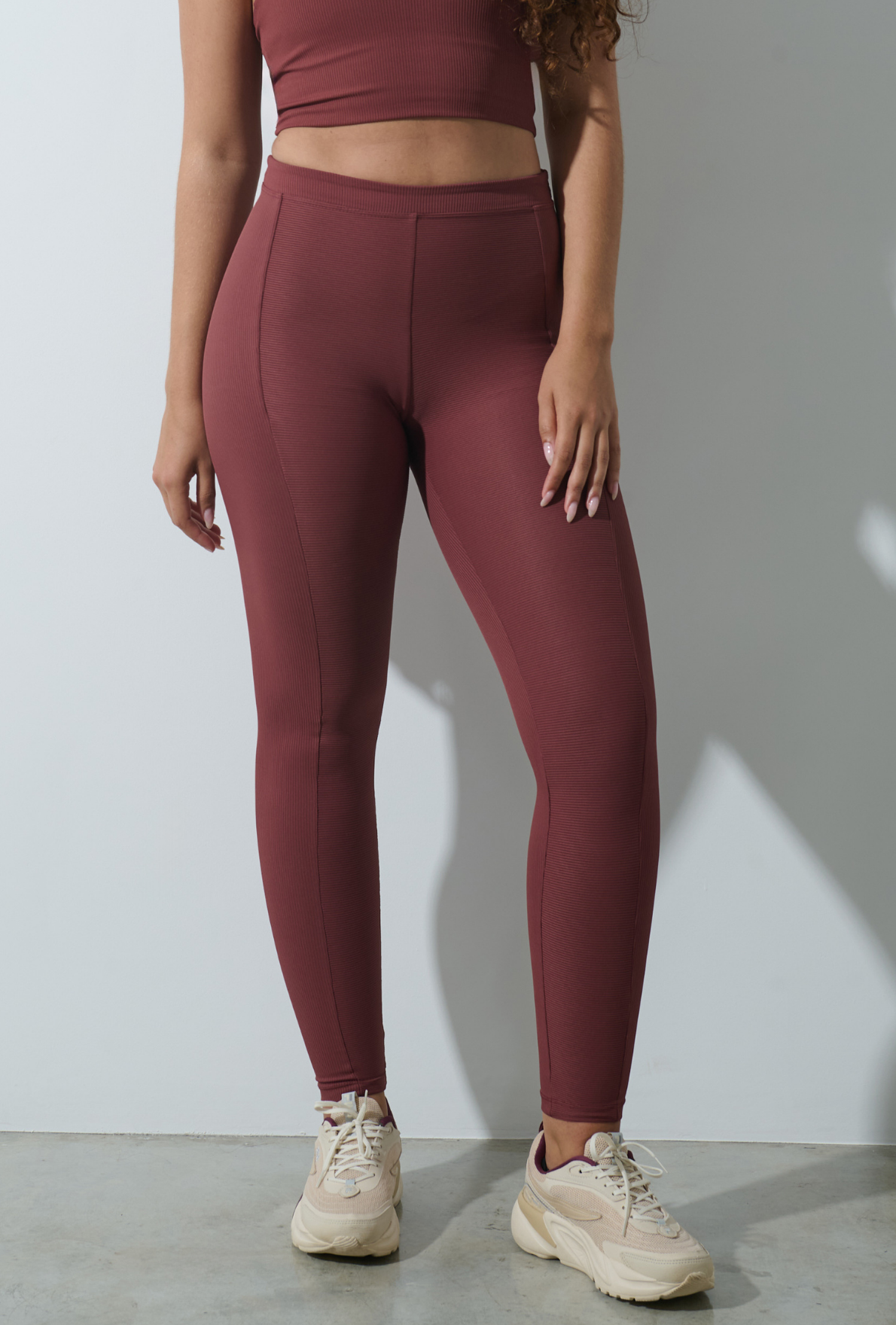 Legging Ribb Cherry