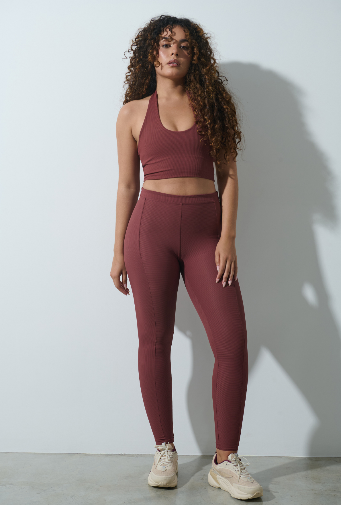 Legging Ribb Cherry