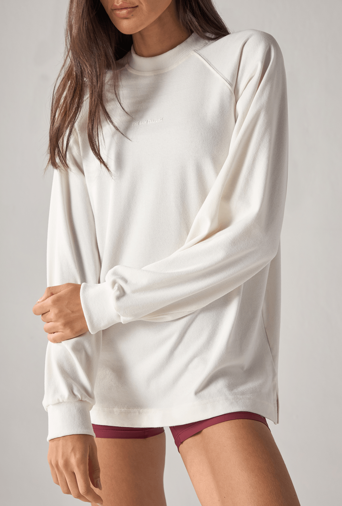 Blusa Raglan Long Sleeve Vanilla