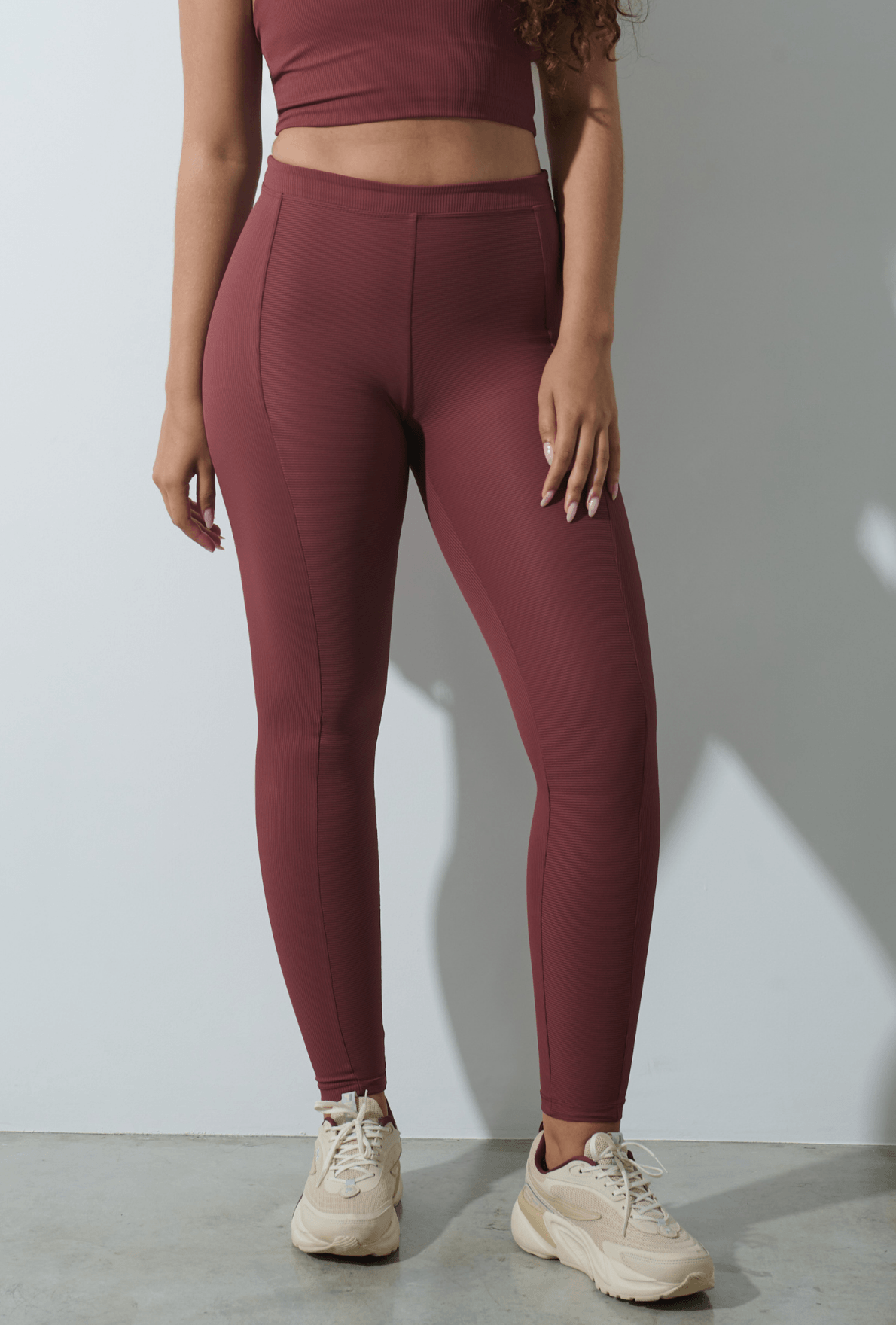 Legging Ribb Cherry