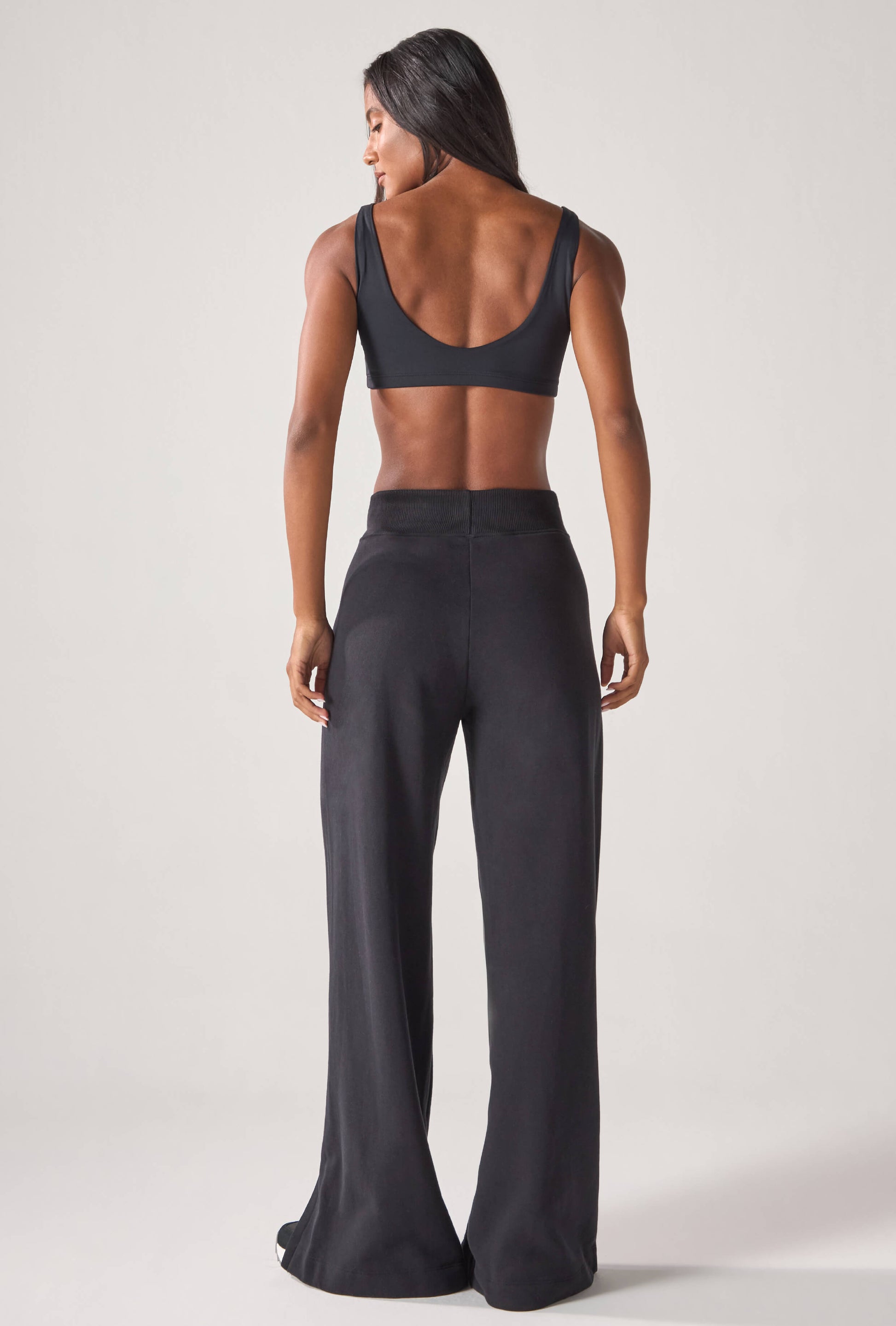 Calça Moletom Wide Dark Coffee