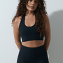 Cropped Frente Única Ribb Black Velvet