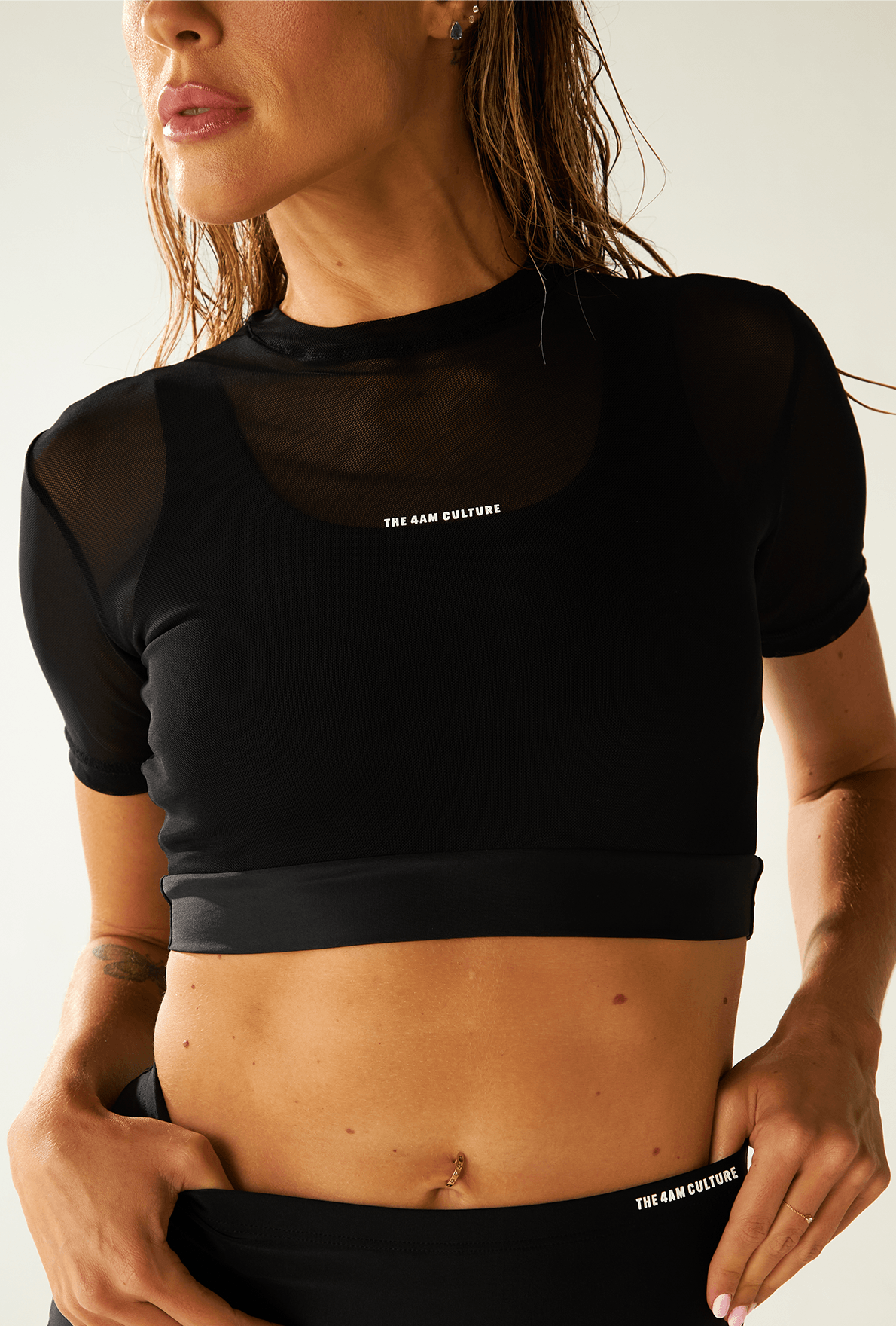 Tank Top Mesh Dark Coffee