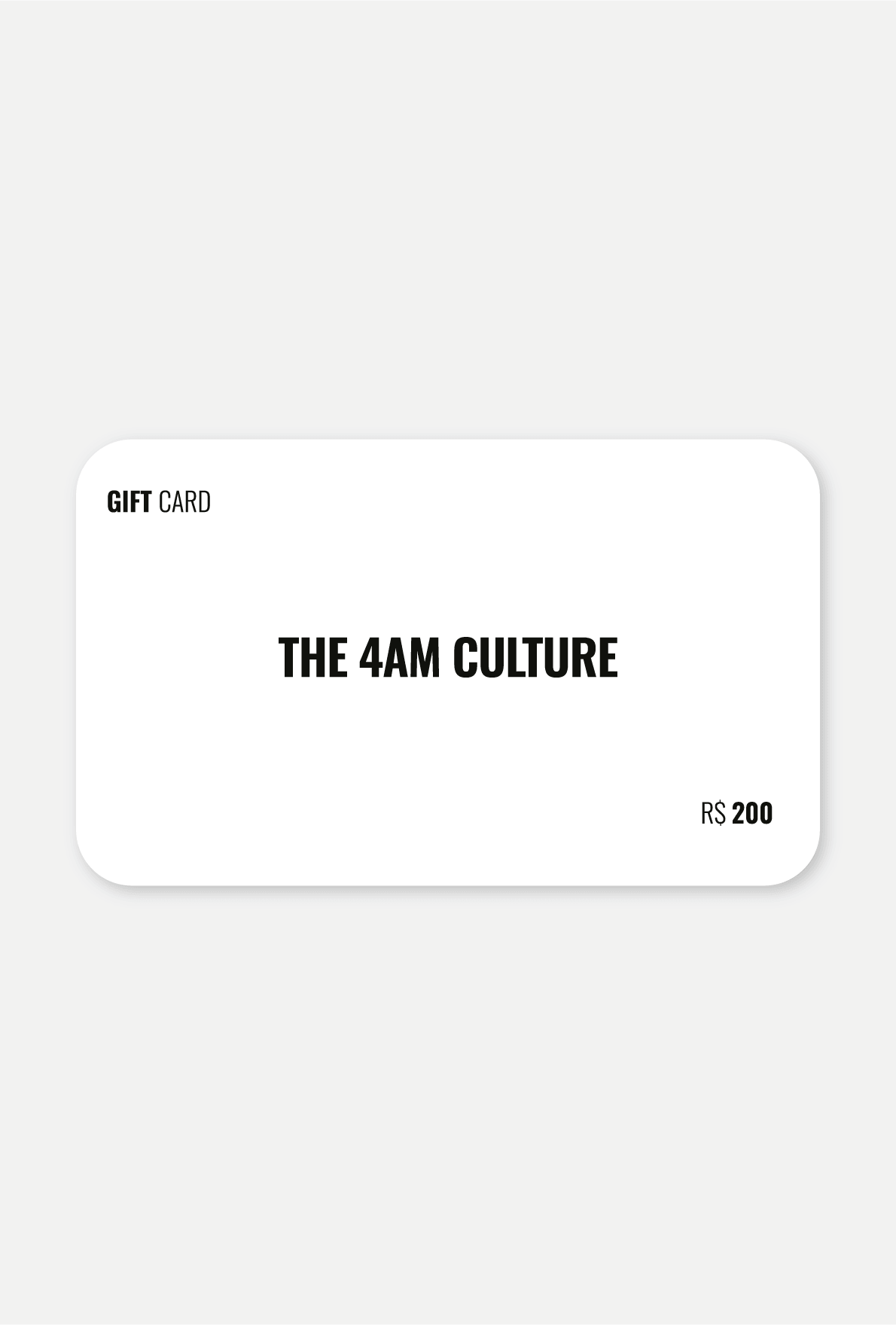 Gift Card R$ 200 (físico)