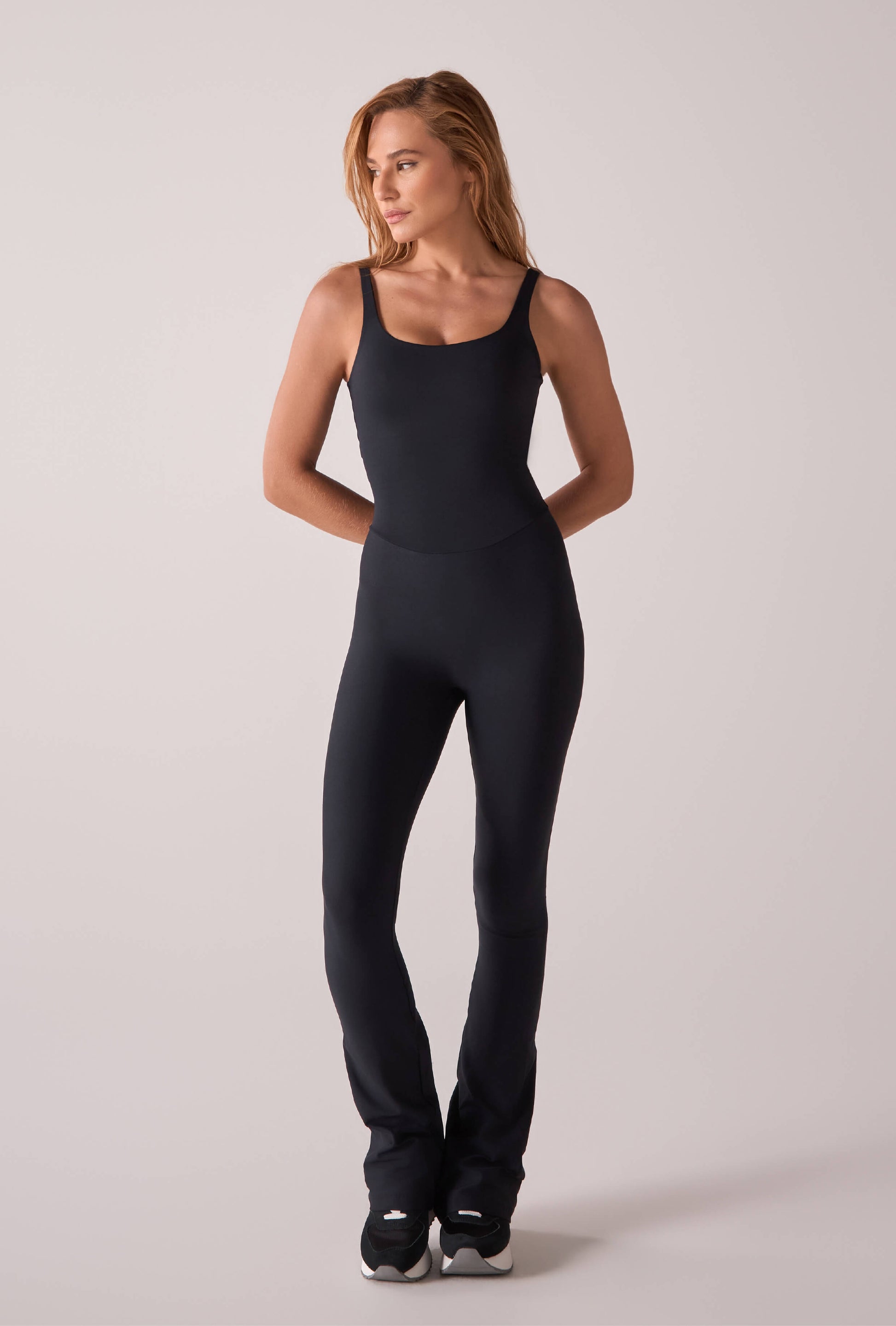 Jumpsuit Flare Compress Dark Coffee