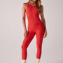 Jumpsuit Sexy Back Compress Scarlet