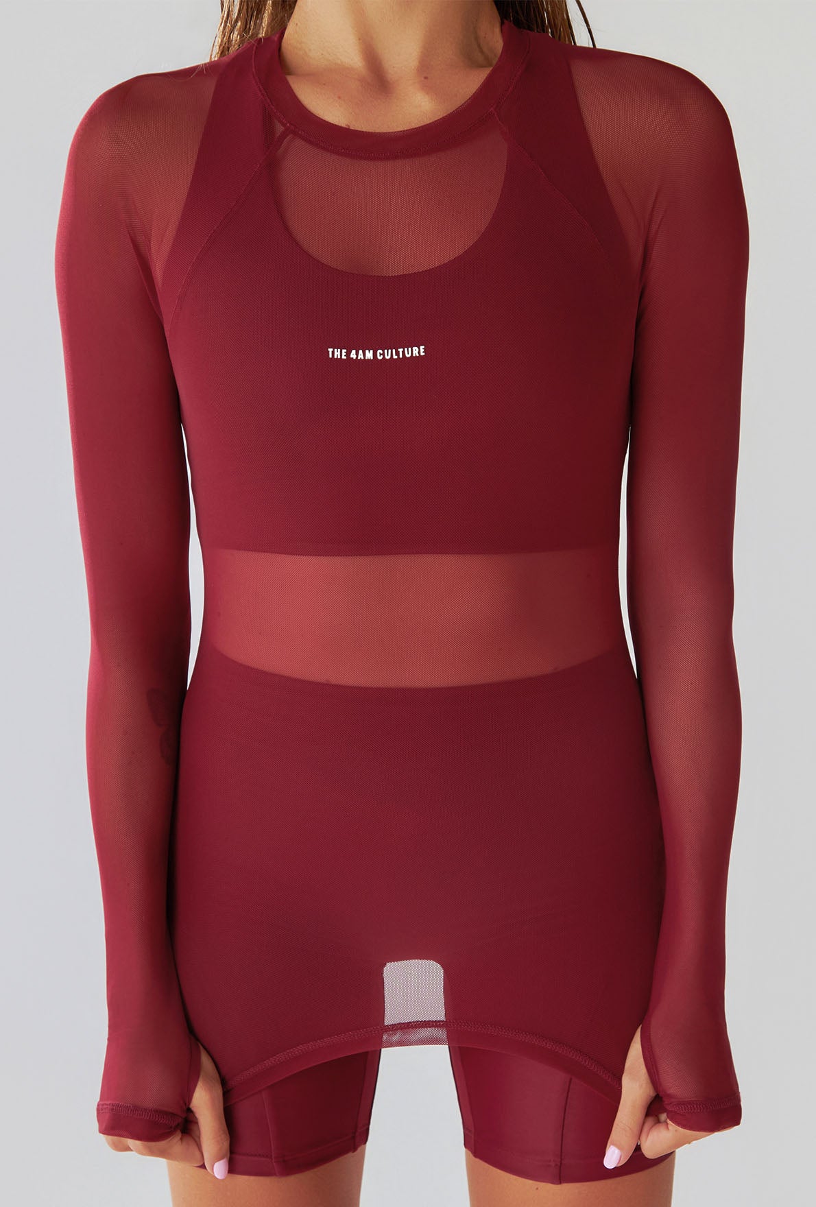 Rash Guard Mesh Merlot