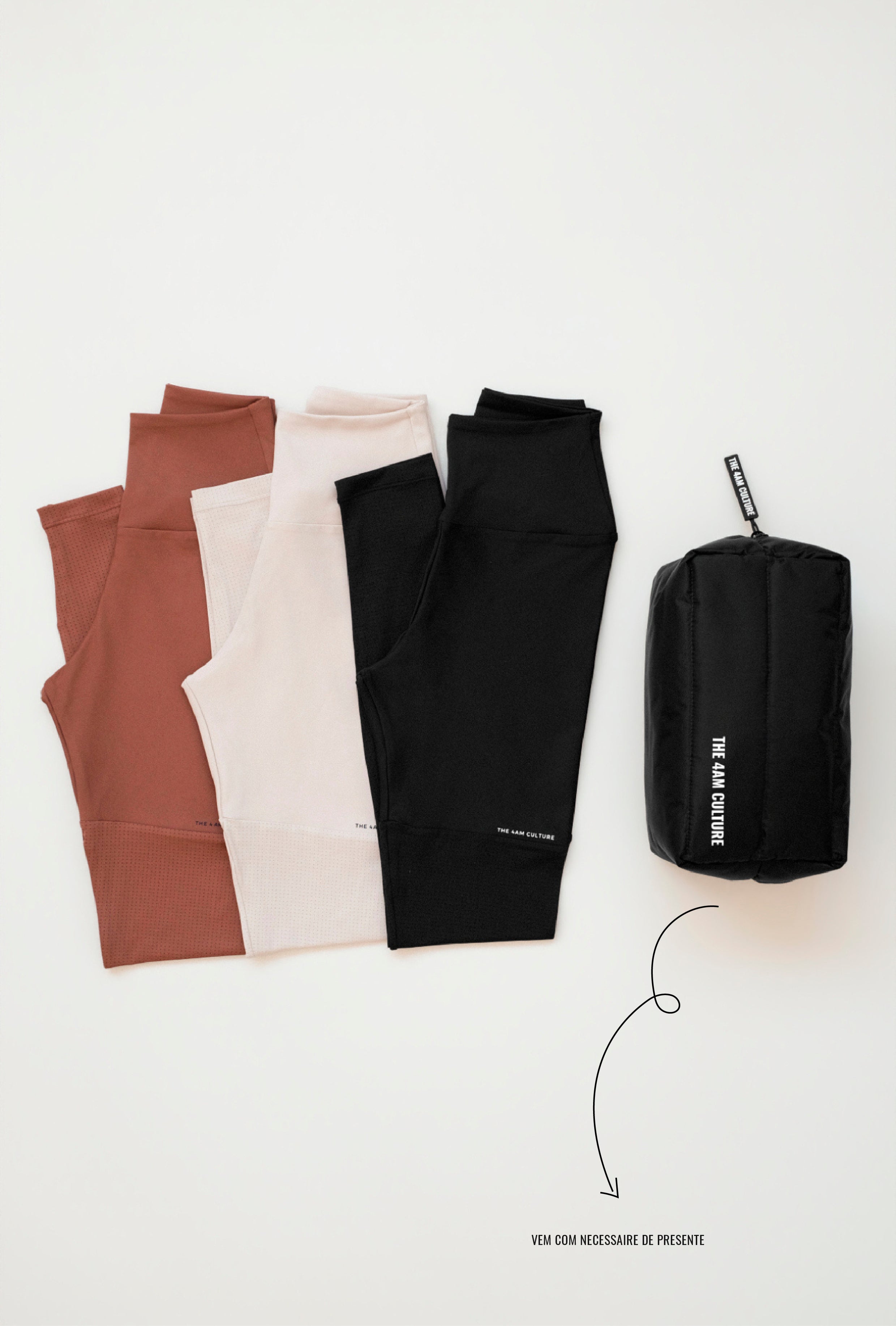 Kit Trio Leggings Classic + Necessaire Puff