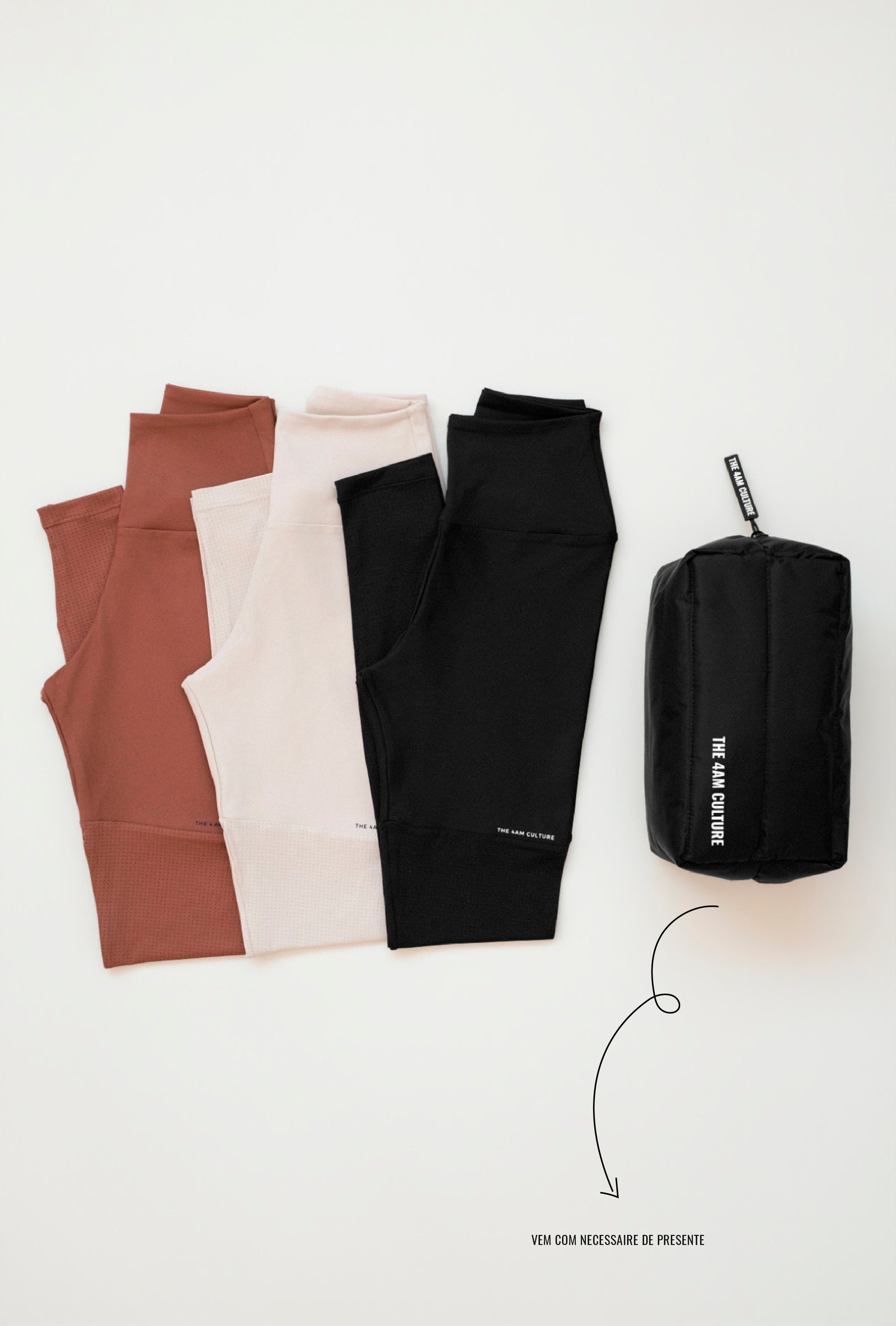 Kit Trio Leggings Classic + Necessaire Puff