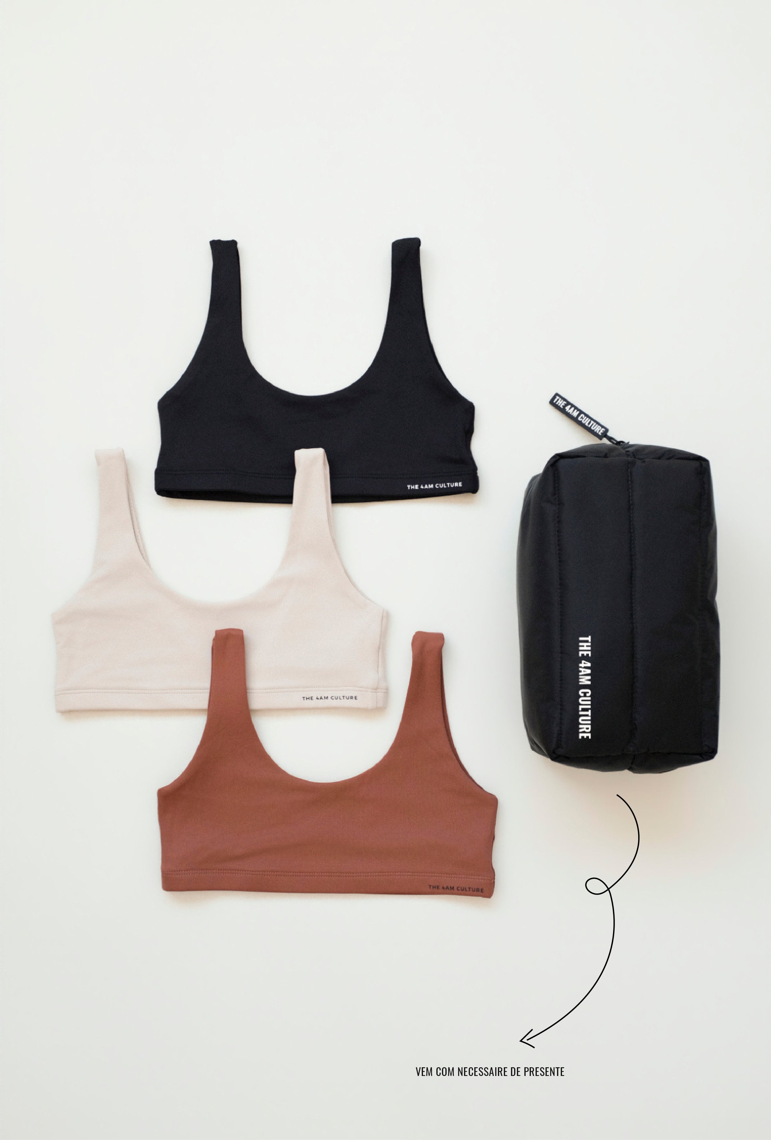 Kit Trio Tops Skin + Necessaire Puff