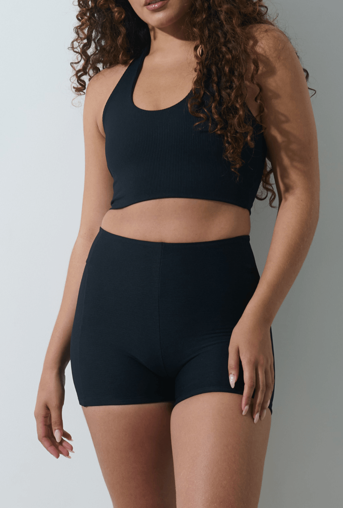 Shorts Ribb Up Black Velvet