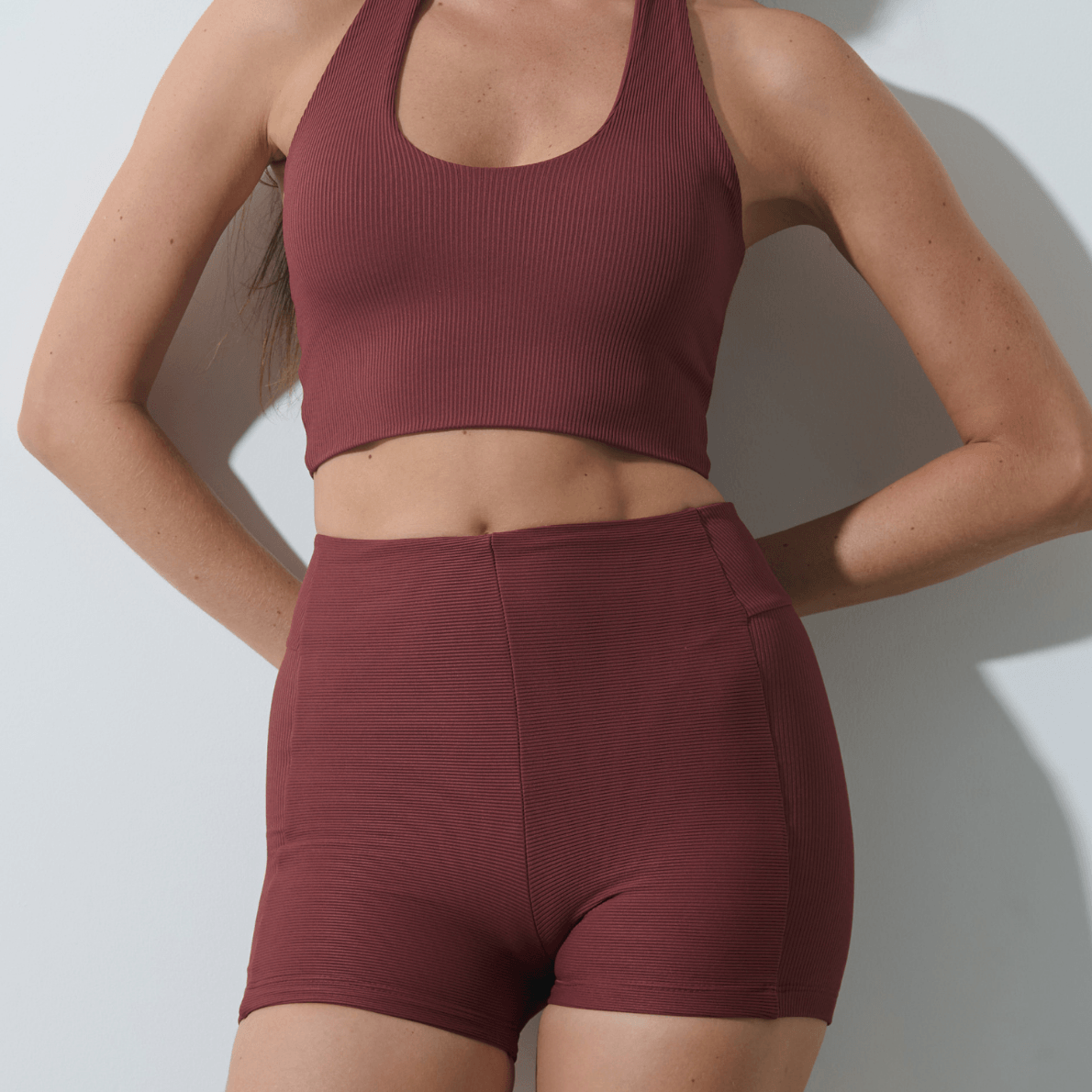 Shorts Ribb Up Cherry