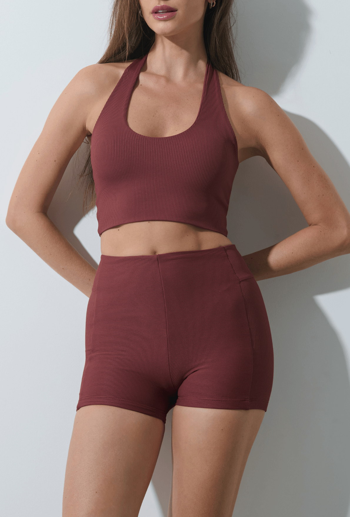 Shorts Ribb Up Cherry