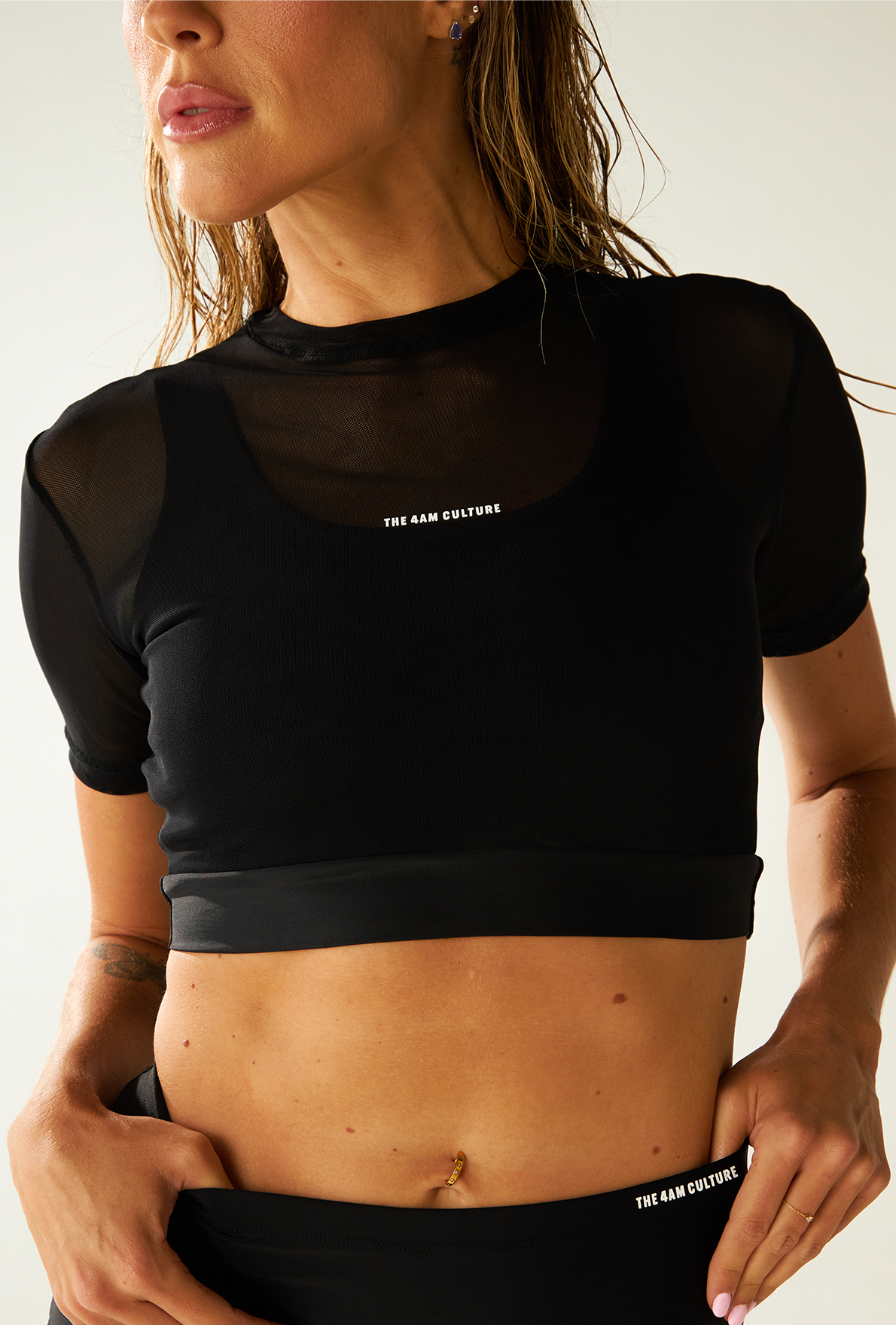 Tank Top Mesh Dark Coffee