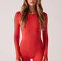 Bodysuit Sexy Back Compress Scarlet